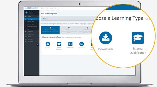 screenshot of SkillBuilder LMS